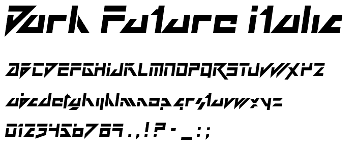 Dark Future Italic font